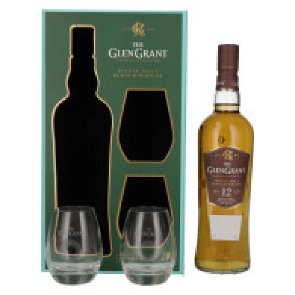 Glen Grant 12y 43% 0,7 l (dárkové balení 2 sklenice)