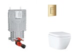 GROHE - Uniset Set předstěnové instalace, klozetu, sedátka SoftClose a tlačítka Skate Cosmopolitan, Triple Vortex, Cool Sunrise SANI15BB4107