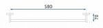 REA - Držák ručníků jedno ramenný chrom MIST 1 REA-80015