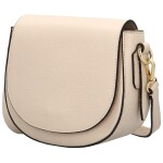 Módní dámská kožená crossbody kabelka Ingos, béžová