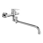 Mereo Nástěnná baterie do byt. jádra, Pego, 150 mm, s trubkovým ramínkem ø 18 mm - 330 mm, bez přísluš. CB60205P