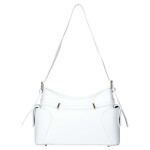Extravagantní kožená kabelka na rameno Lina, bílá