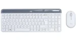 Logitech Slim Wireless Combo MK470 CZ bílá / bezdrátová sada klávesnice a myši / CZ verze (920-009205CZS)