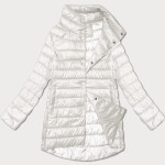 Dámská prošívaná bunda v barvě ecru se stojáčkem Minority (P3-6908-12) odstíny bílé L (40)