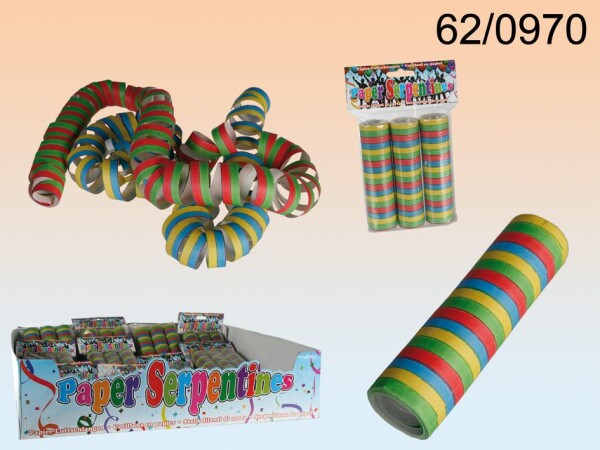 Ootb.de Papírové serpentýny 4 m – barevná dekorace na každou oslavu