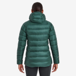 Dámská péřová bunda Montane Ant-freeze XT Hoodie dark wakame green L