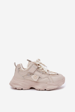 Dětské tenisky na platformě béžové Hanomess 32