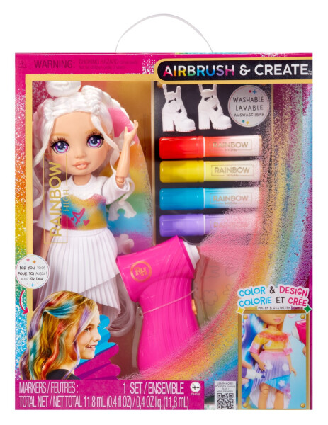Rainbow High Air Brush panenka - fialové oči - MGA