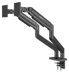Manhattan Stolní držák pro 2 monitory černá / Držák monitoru / 17-45" / VESA 75x75-100x100 mm / Nosnost 20 kg/rameno (462587)