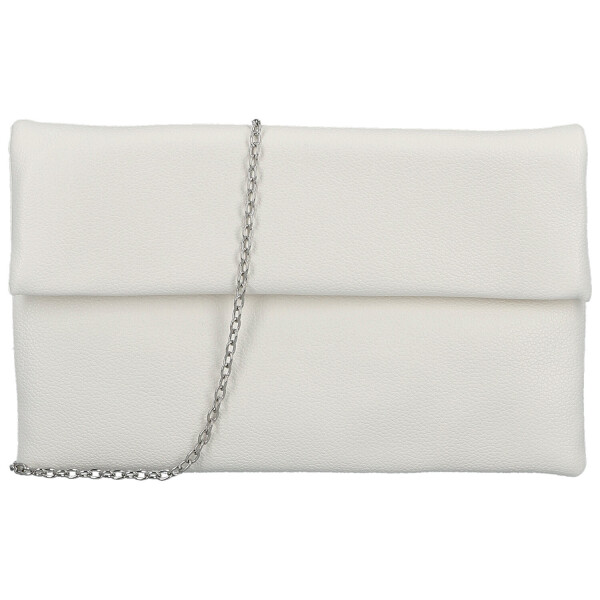 Módní dámská koženková plesová kabelka Trifa, bílá