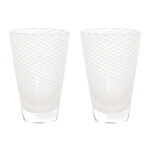 OYOY Sklenice Yuka Swirl Glass Clear 250 ml – set 2 ks, čirá barva, sklo