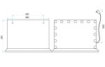 REA - Zrcadlo LED HOLLYWOOD L.Gold 80x60 HOM-12015