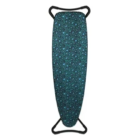 Rolser K-Surf Black Tube leopardí vzor, zelená / Žehlicí prkno / 130 x 37 cm / výška 58-96 cm
