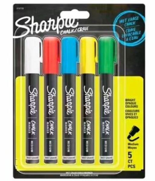 Sharpie Popisovač křídový velikost M 5ks / stíratelný (2157733)