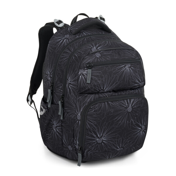 Školní batoh Bagmaster ZIPSTER 25 A ČERNO-BÍLÝ, 3 roky záruka