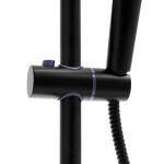 Erga Bergen Therm, sprchová souprava s termostatickou baterií a dešťovou hlavicí 25cm, černá matná, ERG-YKA-BP.BERGEN-THERM-25-BLK