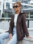 Dámská bunda parka s odepínací kapucí hnědá FashionStreet TY5392 S
