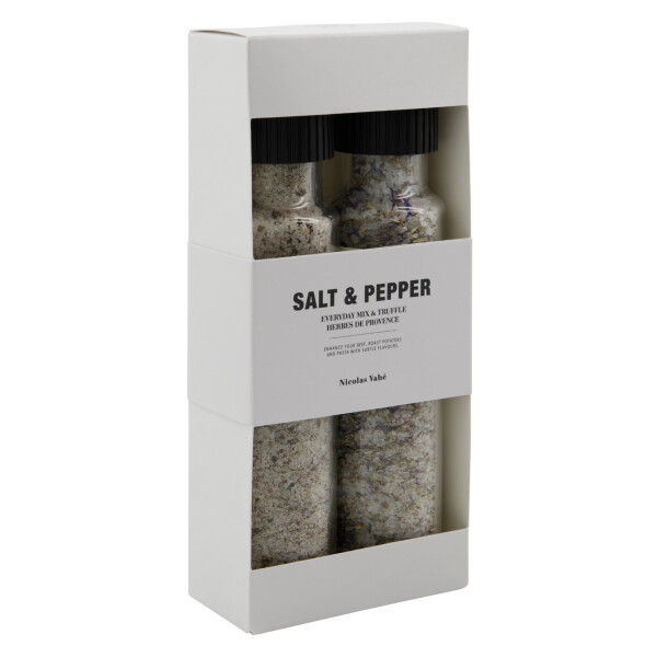 Nicolas Vahé Dárková sada solí Nicolas Vahé – Truffle / Herbs de Provence, černá barva, multi barva, sklo