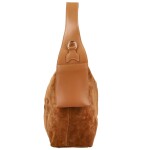 Módní dámská kožená kabelka na rameno Beatrix, koňaková