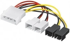 Goobay 93632 Molex - 2x ventilátor / Napájecí redukce / 12V, 5V / 0,15 m (93632)