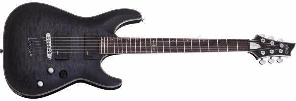 Schecter C-1 Platinum See-Thru Black Satin