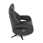 Relaxační křeslo, elektrické zabudované ovládání, šedá, látka, TV-B3973 GREY2