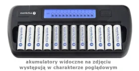 EverActive NC-1200 / Nabíječka baterií / až 12 baterii AAA nebo AA / LCD (NC-1200)