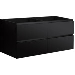 CERANO - Koupelnová skříňka pod umyvadlo Carole - černá matná - 119x48x45 CER-431578