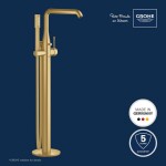 GROHE - Essence Vanová baterie do podlahy, kartáčovaný Cool Sunrise 23491GN1
