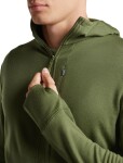 ICEBREAKER Mens Merino 260 Quantum IV LS Zip Hood, Sphagnum (vzorek) velikost: M