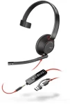 Poly Blackwire 5210 černá / Náhlavní souprava / mikrofon / jedno sluchátko / 3.5mm jack / USB-C/A (8X230A6)