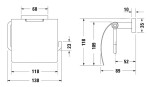 DURAVIT - Karree Držák toaletního papíru s krytem, chrom 0099551000