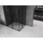 MEXEN/S - Velar L Duo sprchový kout, posuvné dveře 90 x 80, grafit, grafit metal 871-090-080-02-43-95