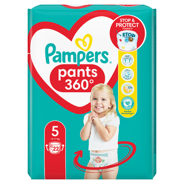 Pampers Pants Plenkové Kalhotky Velikost 5, 22 Kusů, 12kg-17kg