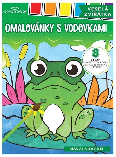 Concorde Omalovánky s vodovkami - Veselá zvířátka A4