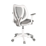 Dětská židle, výškově nastavitelná, šedá síťovina, KA-C806 GREY