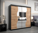 Šatní skříň Abi Mr Dveře: Černá, Rozměr: 120 cm, Korpus: Bílá