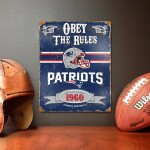 Cedule New England Patriots NFL Obey The Rules Embossed