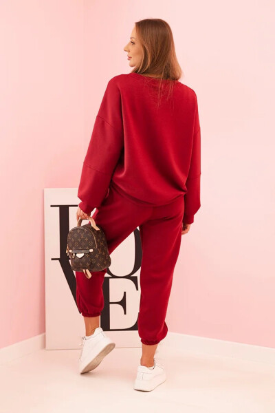 Komplet mikina + kalhoty máslově švestková UNI