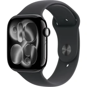 Apple Watch Series 11 GPS 46mm Klavírně černé hliníkové tělo - Černý sportovní řemínek M/L / 160–210 mm (MEUX4MP/A)