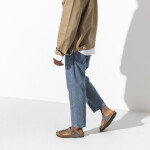 Grey-beige dámské žabky Birkenstock Gizeh Birko-Flor Nubuck Stone regular width (43391) dámské 41
