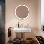 HANSGROHE - Xarita Lite S Zrcadlo s LED osvětlením, průměr 70 cm, matná bílá 54966700