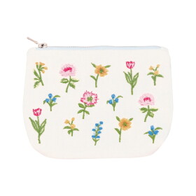 GREEN GATE Kosmetická taštička s výšivkou Estrid White, multi barva, textil