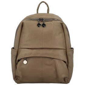 Trendy dámský koženkový kabelko-batoh Toska, tmavě béžový