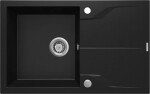DEANTE Andante flush černá Granitový dřez odkapávačem zápustný ZQN_N11F
