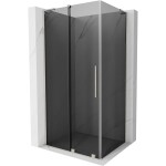 MEXEN/S - Velar L sprchový kout, posuvné dveře 110 x 100, grafit, nikl kartáčovaný 871-110-100-43-97