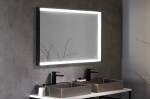 SAPHO - SORT zrcadlo s LED osvětlením 120x70cm, černá mat ST120