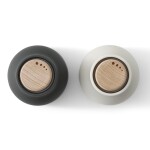 Audo Copenhagen Mlýnek na sůl a pepř Bottle Ash/Carbon Beech Small – set 2 ks, černá barva, bílá barva, plast
