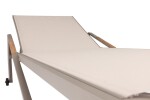KETTLER DIAMOND hliníkové lehátko s teakovými područkami - taupe / béžová