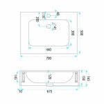 REA - Nástěnné umyvadlo Aresa Belt White 70 REA-U9971